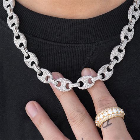 gucci link chain white gold|men's gucci link gold chain.